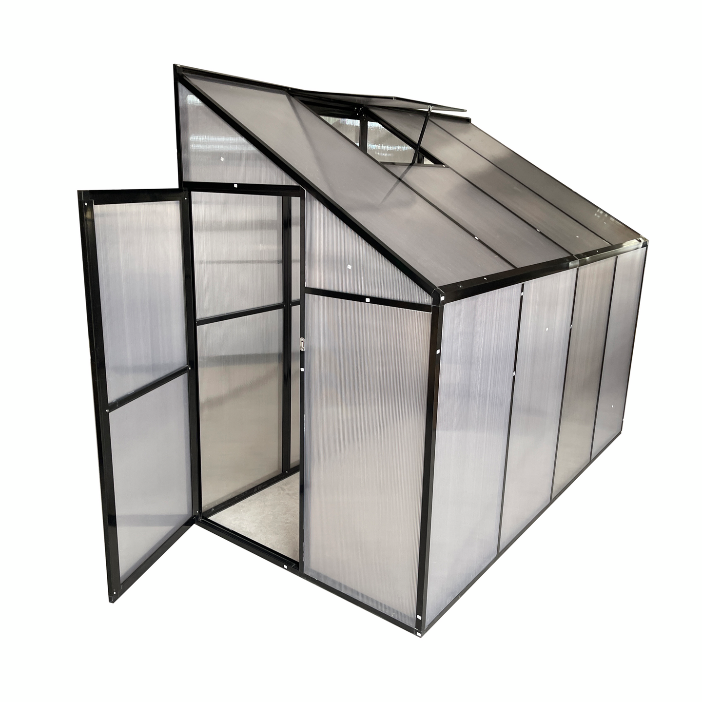 Seinäkasvihuone Goodiy 242x122x195cm musta