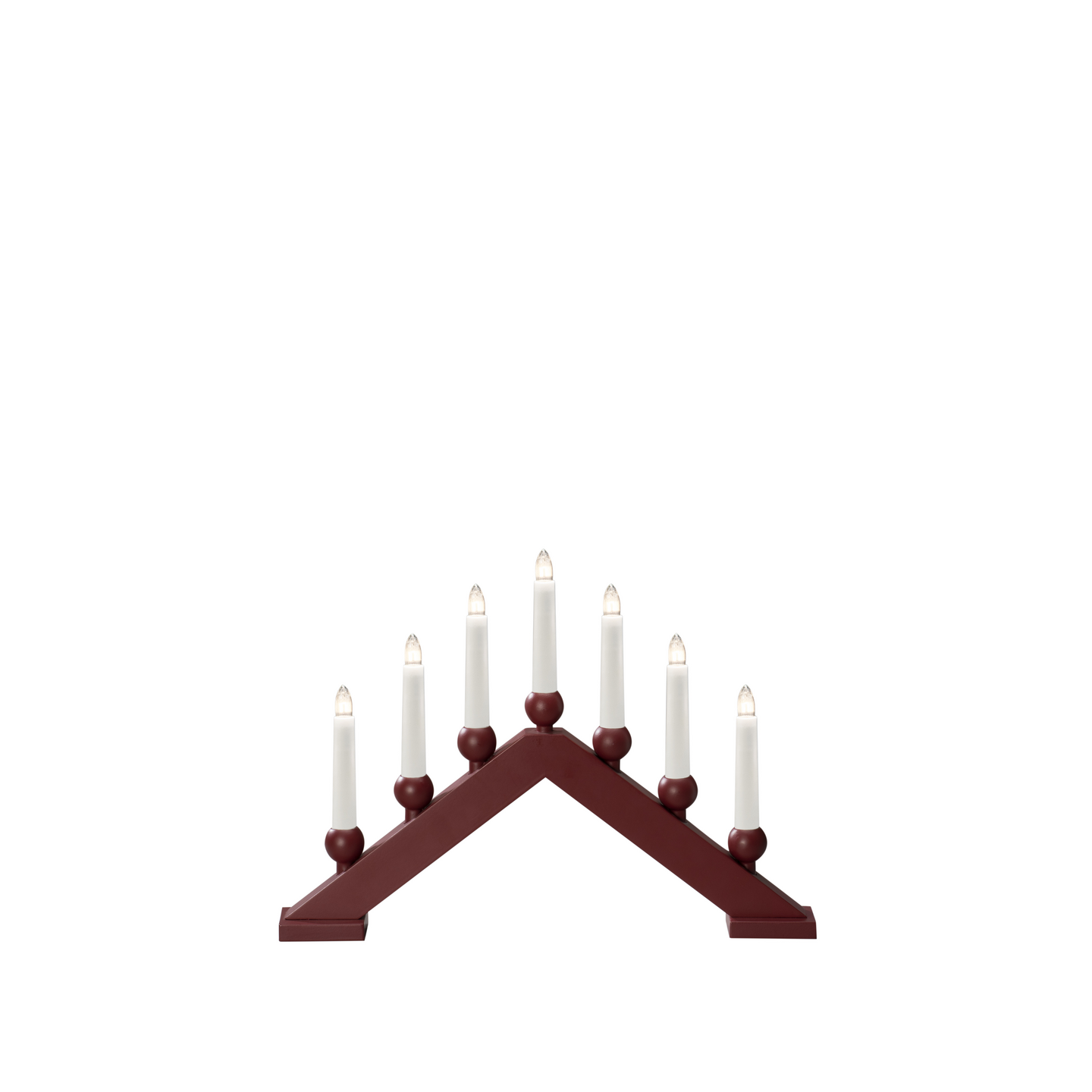 Kynttelikkö Konstsmide 7-os mattapunainen