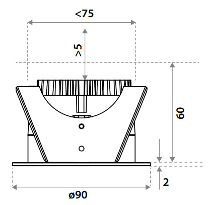 Alasvalo Fabio Illuxtron 75 Hv-fd 600lm 3k valkoinen
