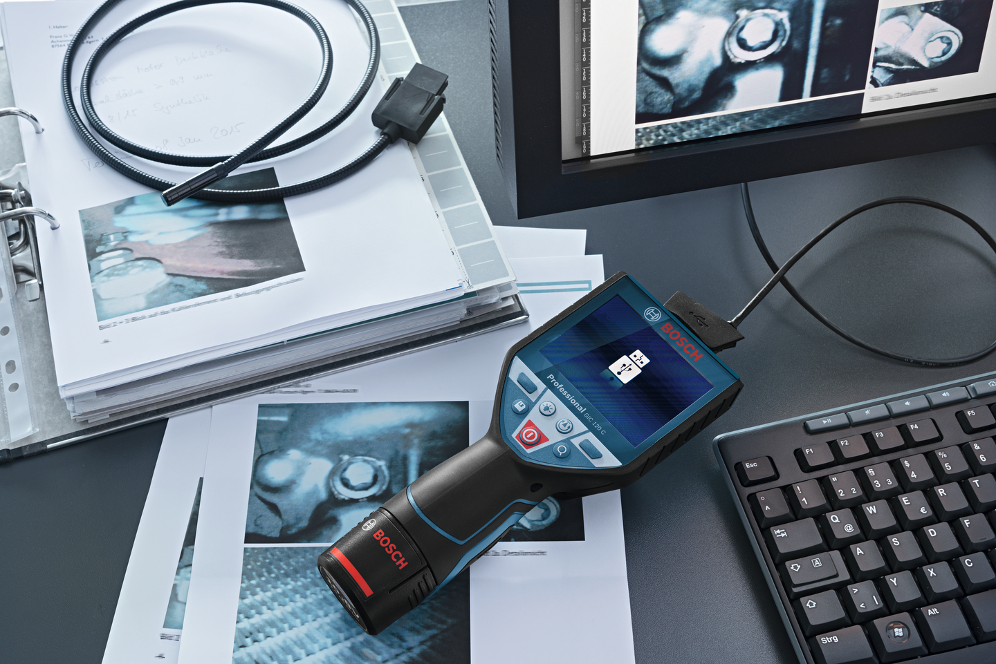 Tarkastuskamera Bosch GIC 120 C 12V 1x1,5Ah