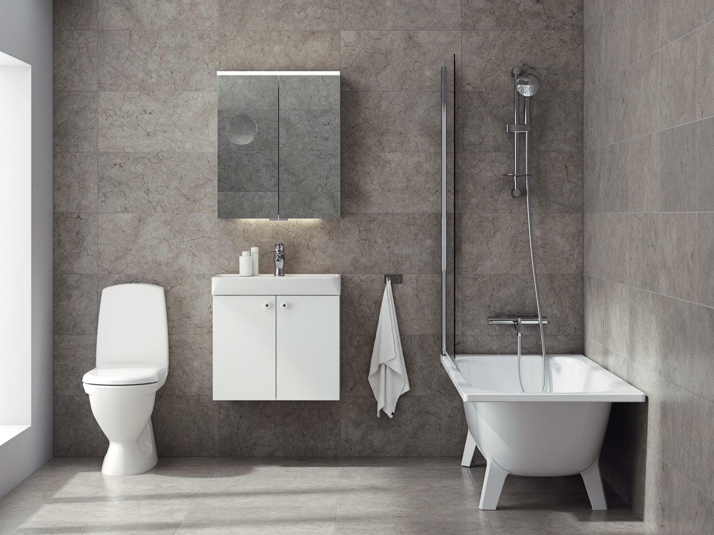 SPEGELSKÅP SVEDBERGS SAREK VIT LED EL 2HYLL TVLJ 55X15,1X71,6CM