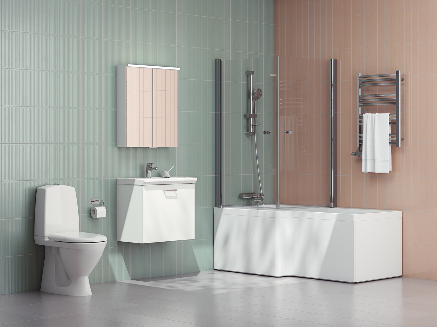 SPEGELSKÅP SVEDBERGS SAREK VIT LED EL 2HYLL 80X15,1X71,6CM