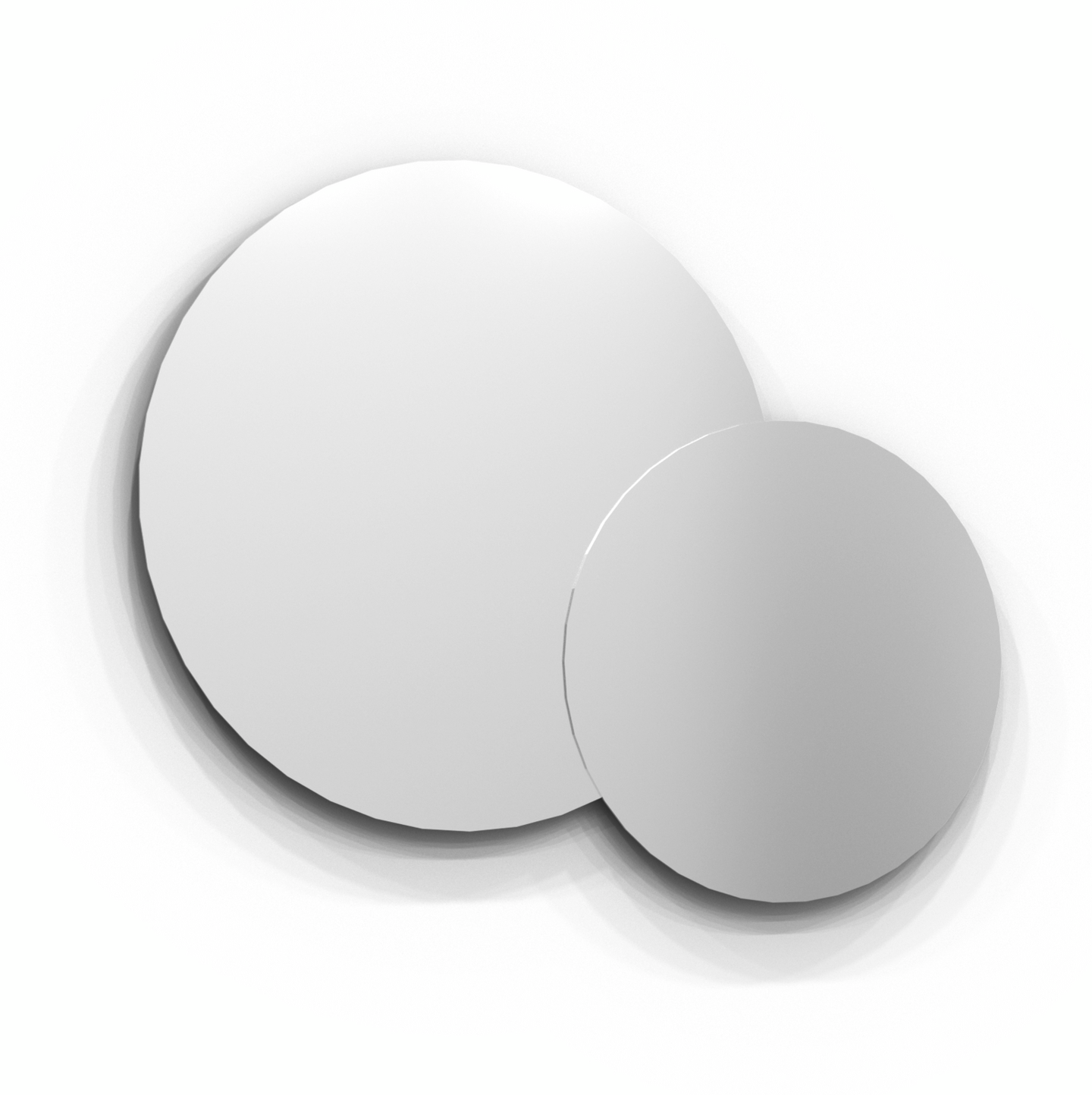 SPEGEL SVEDBERGS VALJE RUND DUBBEL D80+D60 LED 112X3,4X89,7CM