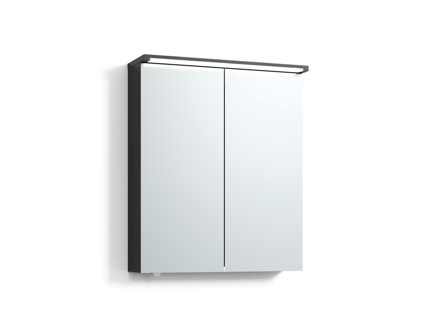 Peilikaappi Svedbergs Skuru 60 musta tammi LED vikavirtakytkin