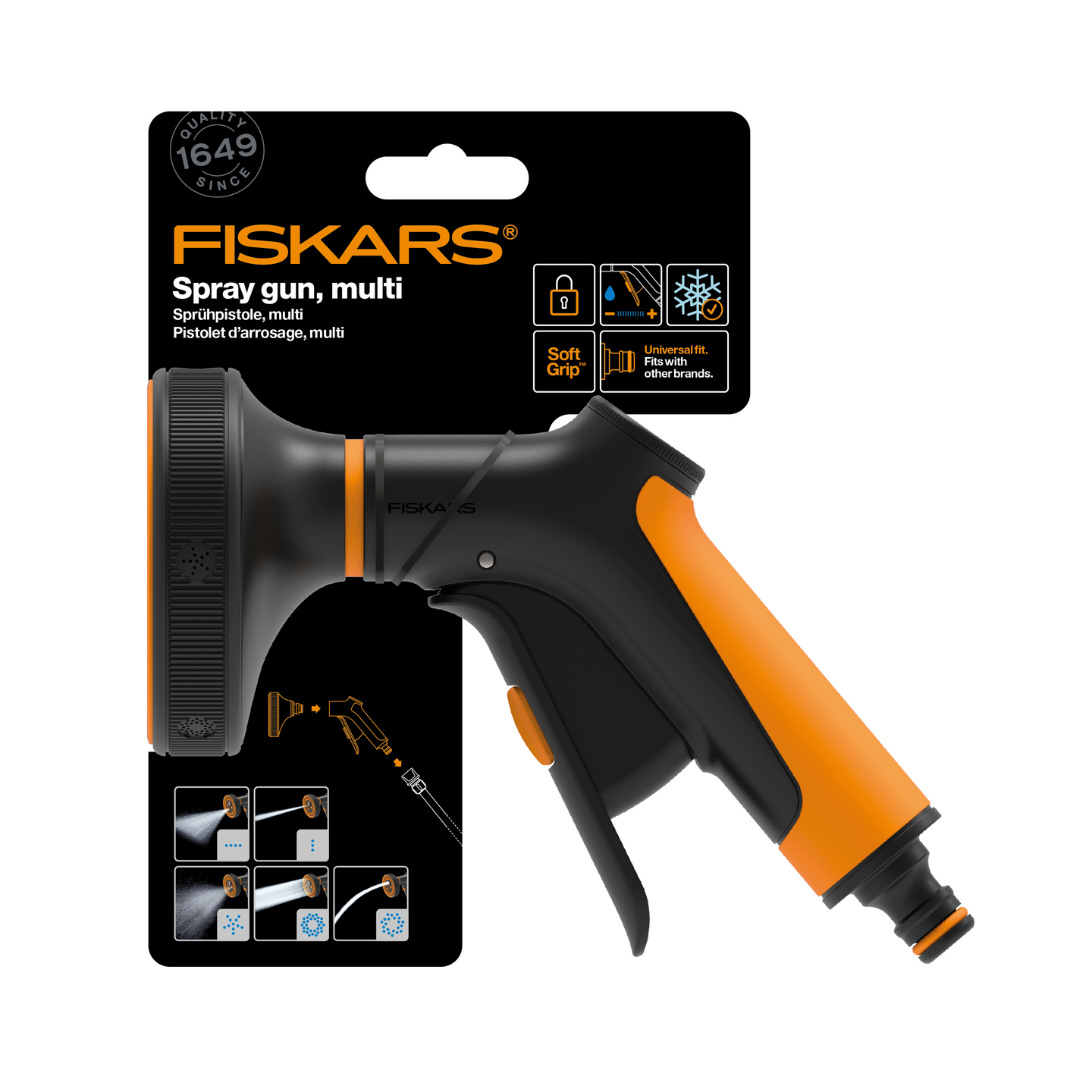 Kastelupistooli Fiskars CF multi
