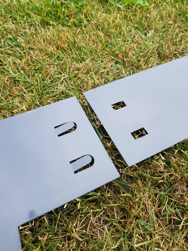 Nurmikon rajausreuna metallinen Cello 100 x 16 cm tummanharmaa