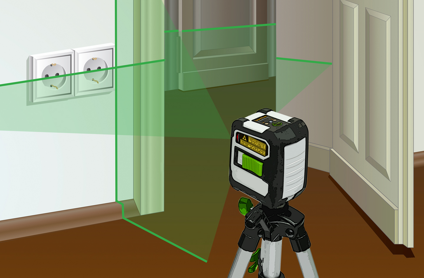 Linjalaser Laserliner CompactCross Work Set