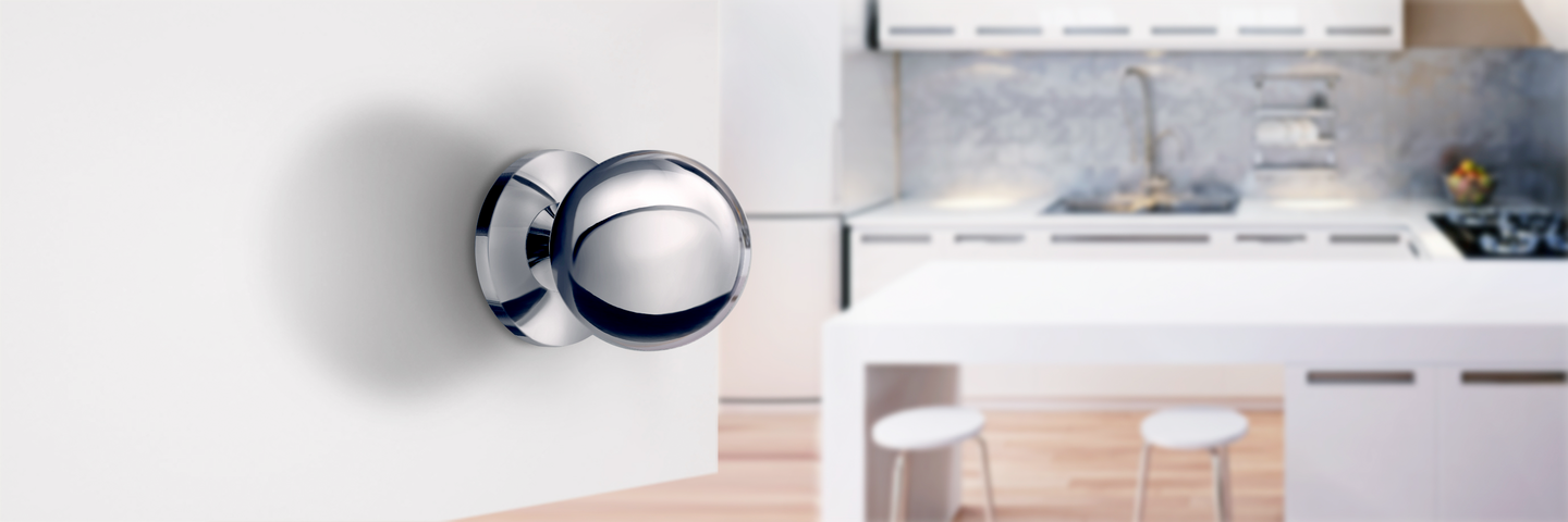 Nuppivedin Beslagsboden BK435 24mm kiillotettu kromi