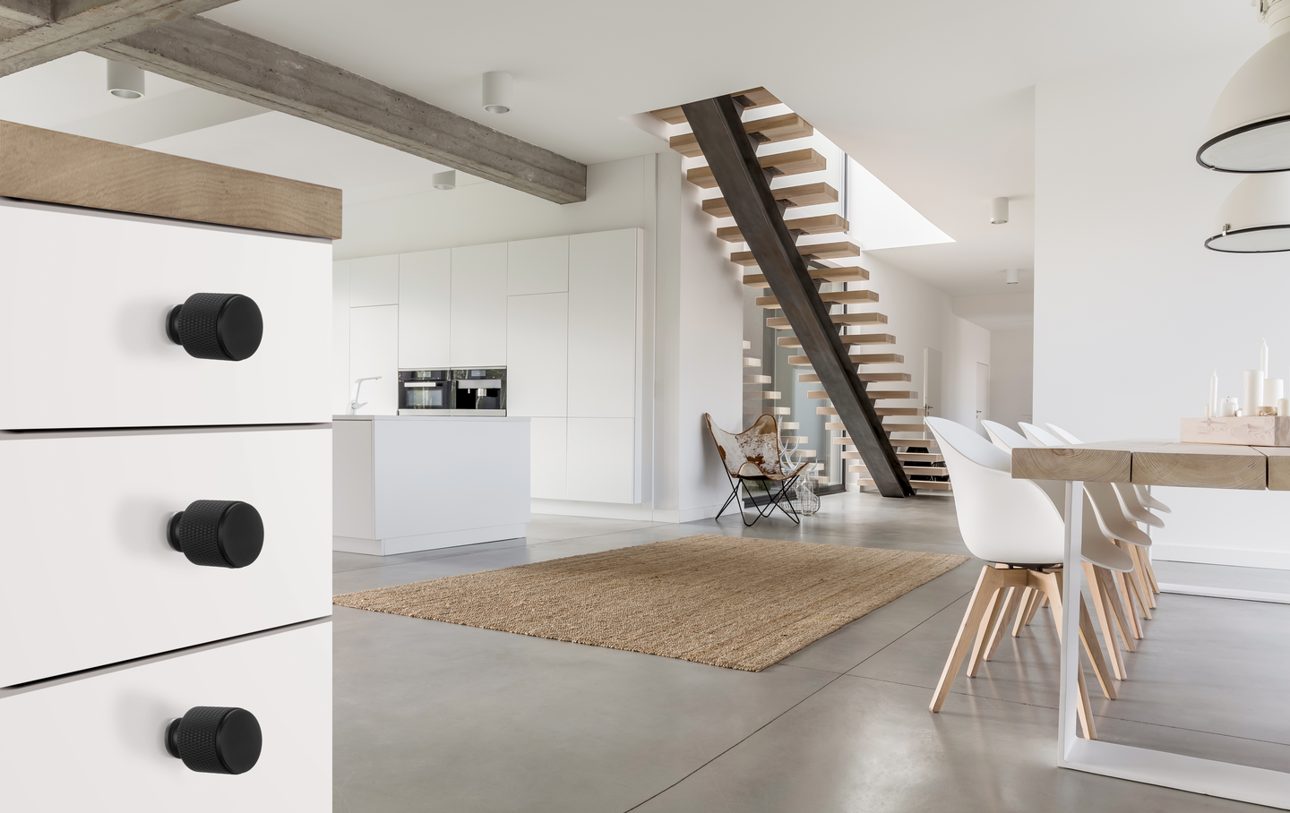 Nuppivedin Beslagsboden BB451 22mm musta alumiini