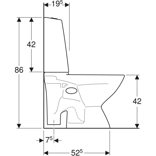 Wc-istuin IDO 3536301101 Glow ei kantta iso jalka 1-t