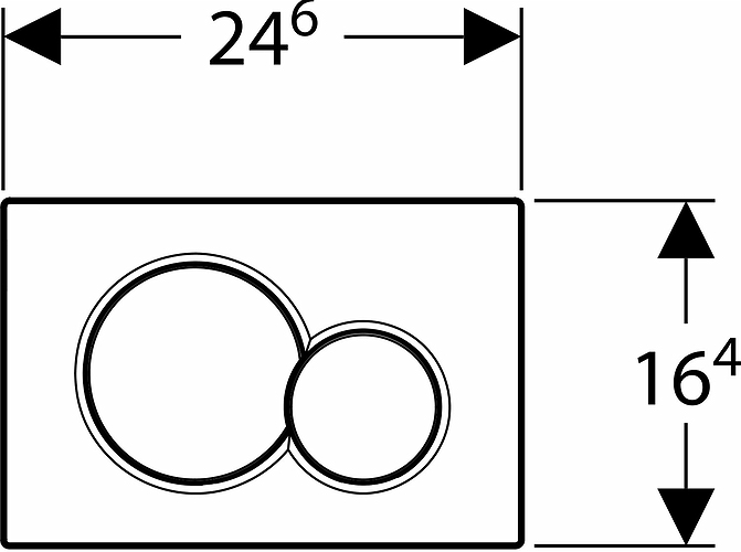 Huuhtelupainike Geberit Sigma01 lakattu mattakromi