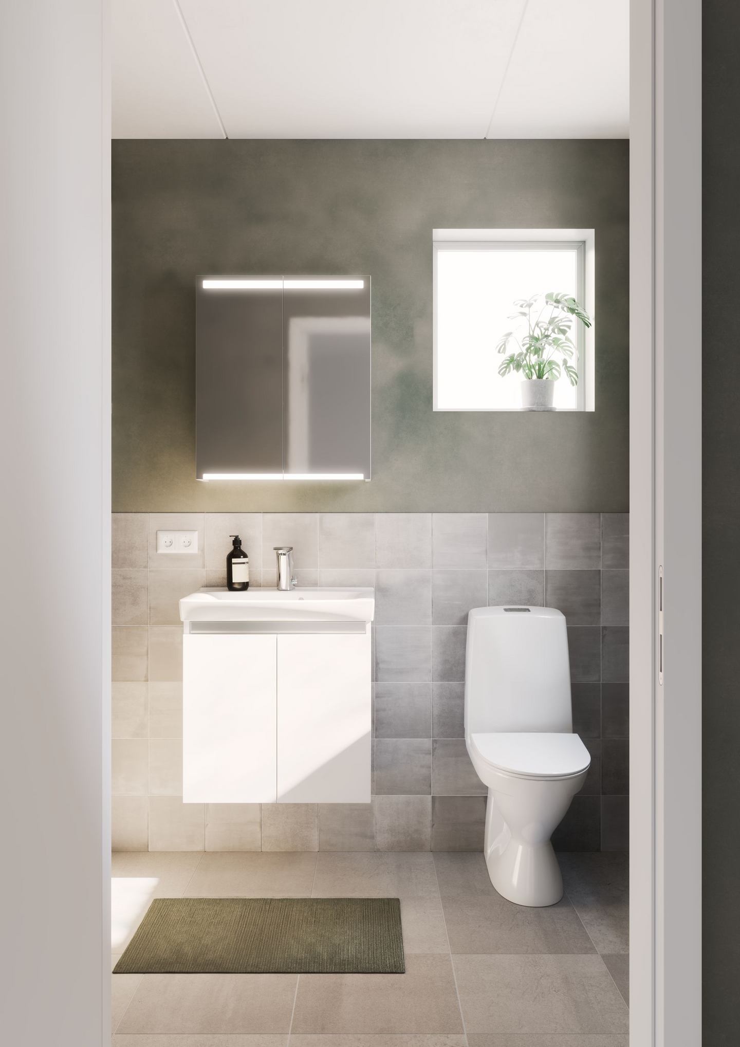 Wc-istuin IDO Glow 61 p-lukko 1-t ilman kantta 3526101101