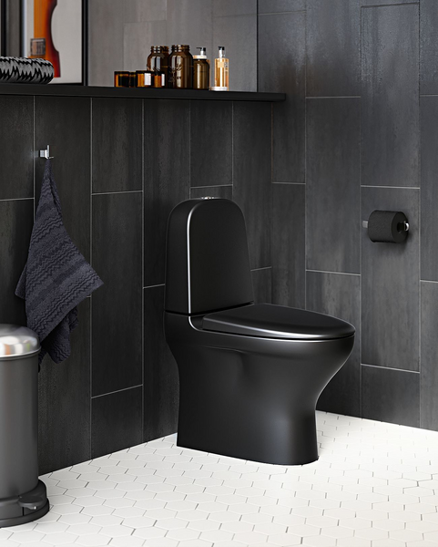 Wc-istuin Gustavsberg 8300HF Estetic Ebony musta SC/QR