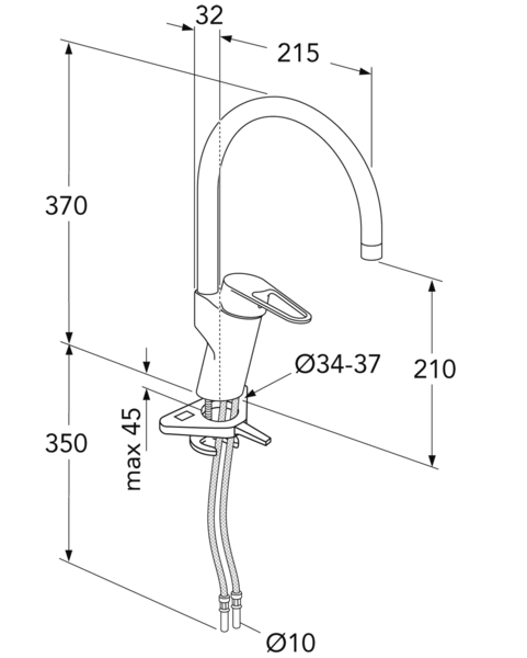 Keittiöhana Gustavsberg Atlantic 205058 lyijytön