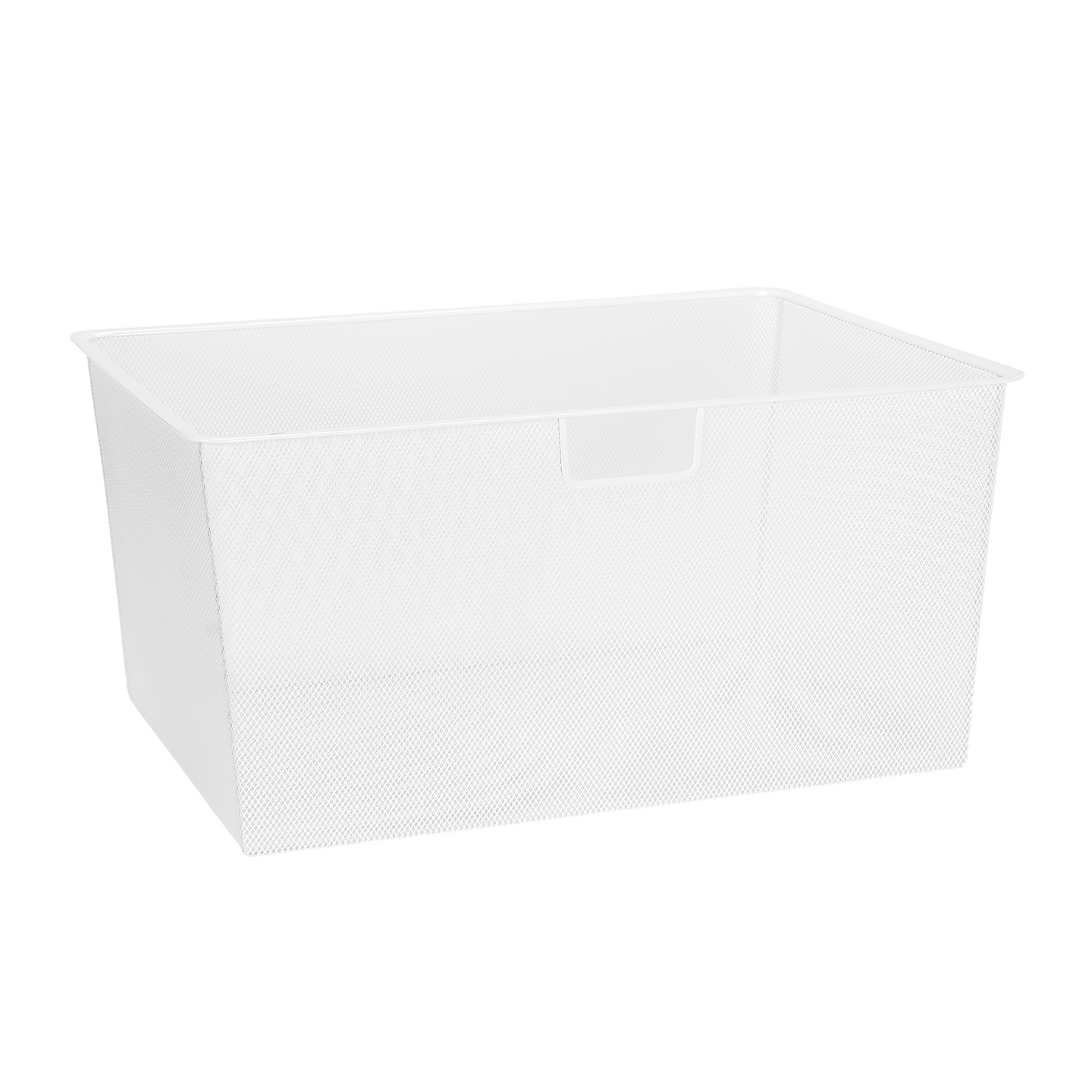 White Elfa mesh basket