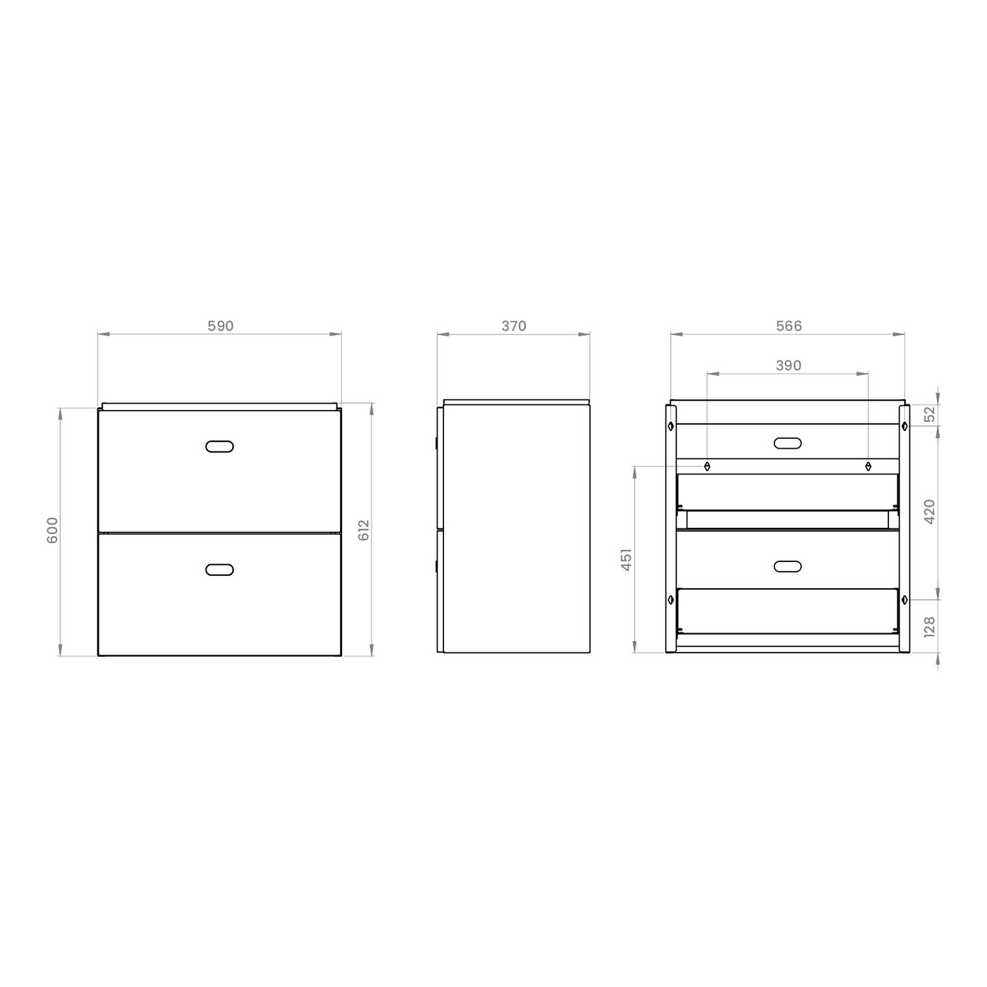 Allaskaappi Polaria Mille 600 valkoinen