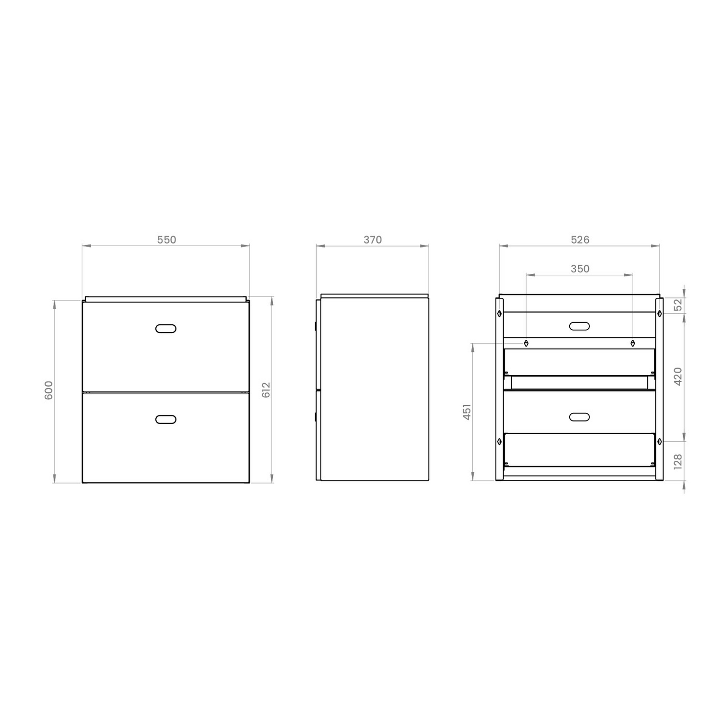 Allaskaappi Polaria Mille 560 valkoinen