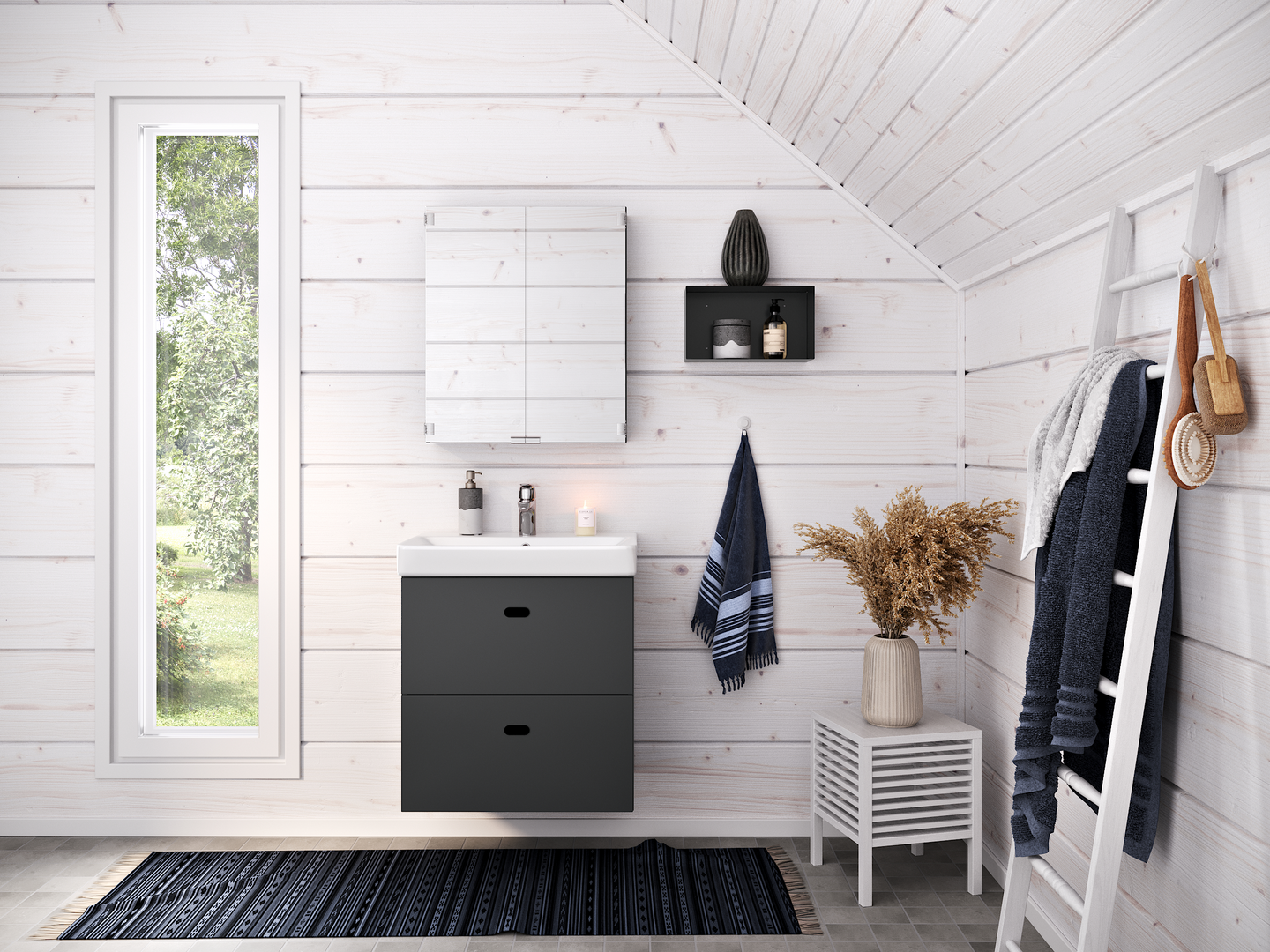 TVÄTTSTÄLLSSKÅP POLARIA MILLE 560 GRÅ