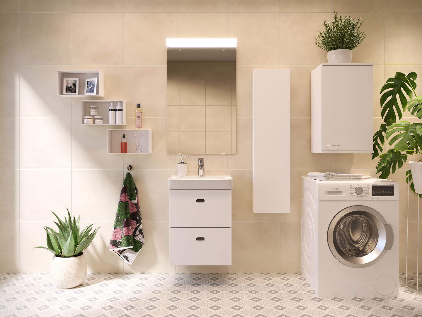 TVÄTTSTÄLLSSKÅP POLARIA MILLE 500