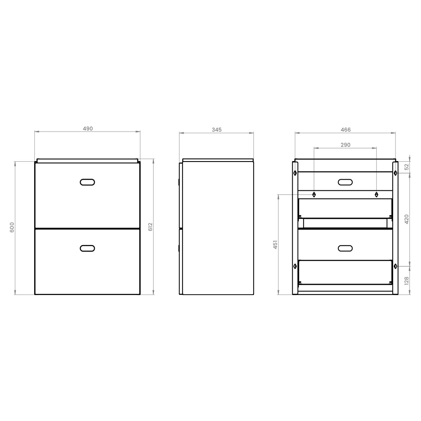 Allaskaappi Polaria Mille 500 valkoinen