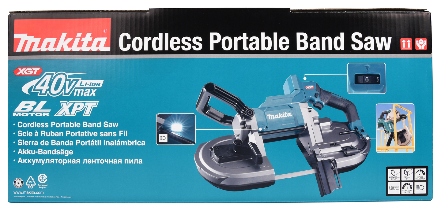 Makita Bandsäge PB002GZ01 40V - Akku Bandsäge Für Metall & Holz