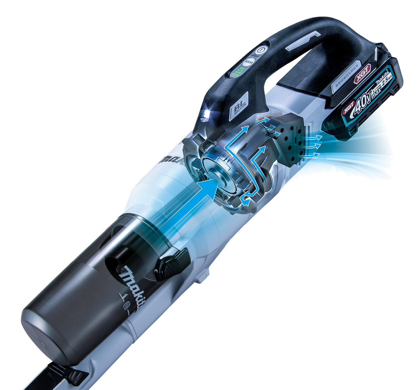 Akkuimuri Makita CL003GZ10 40V XGT runko