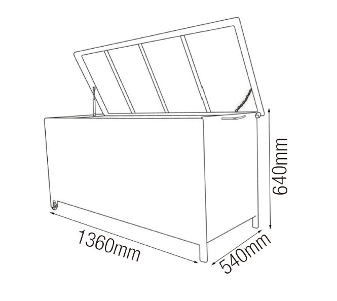 Pehmustelaatikko Cello Bella 136x54x64cm