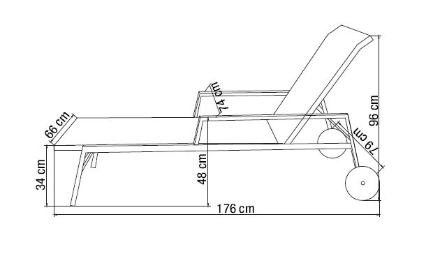 Aurinkotuoli Cello Lounge valkoinen/harmaa