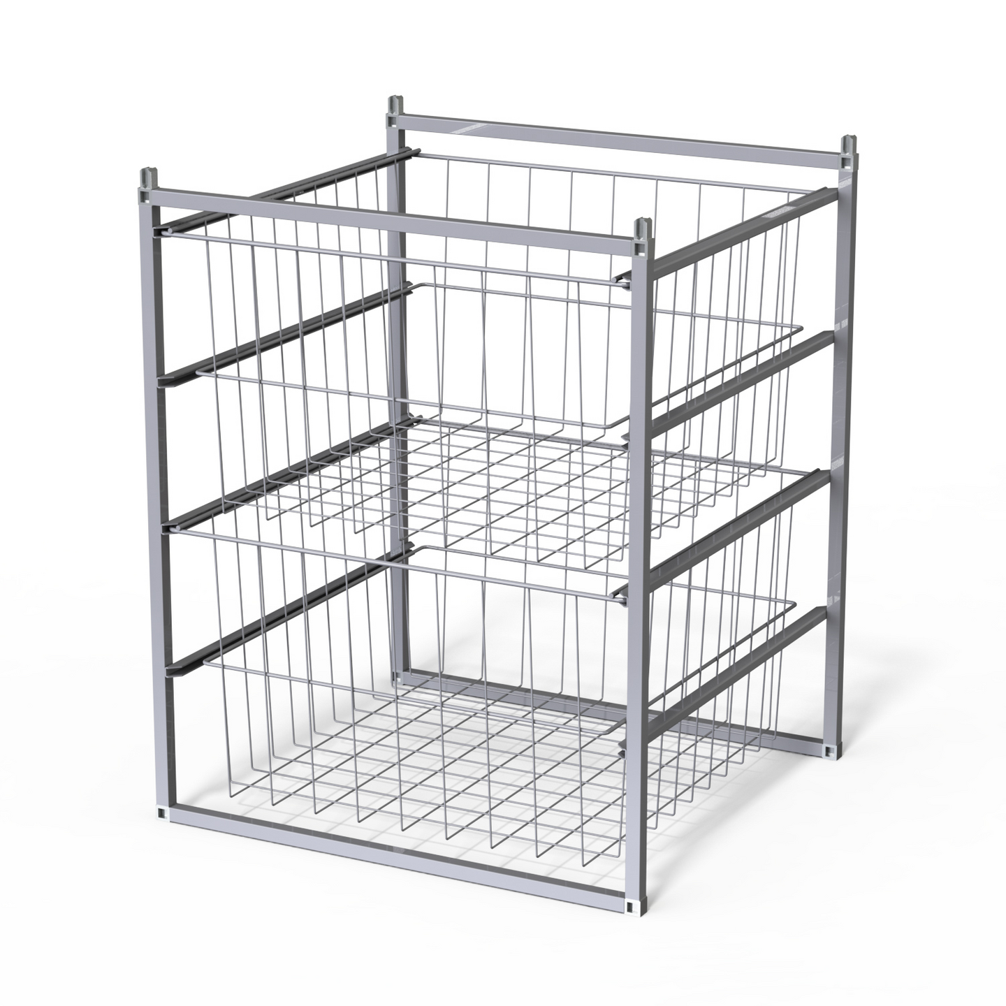 Koripaketti LM 353/2 550x500x675mm 2 koria hopea