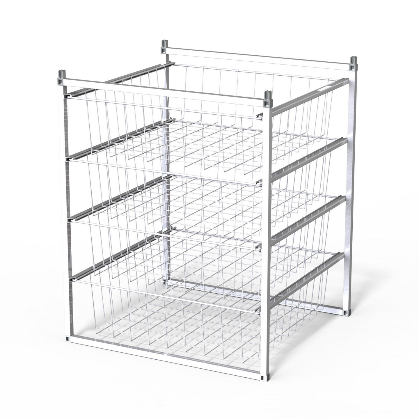 Koripaketti LM 353/4 550x500x675mm 4 koria valkoinen