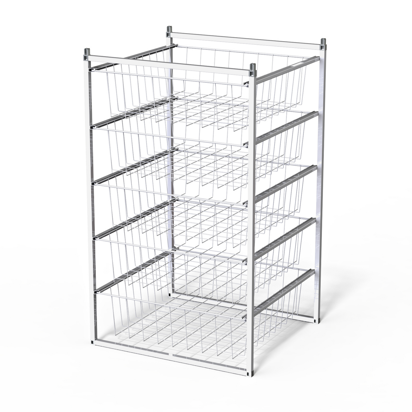 Koripaketti LM 357/5 550x500x915mm 5 koria valkoinen