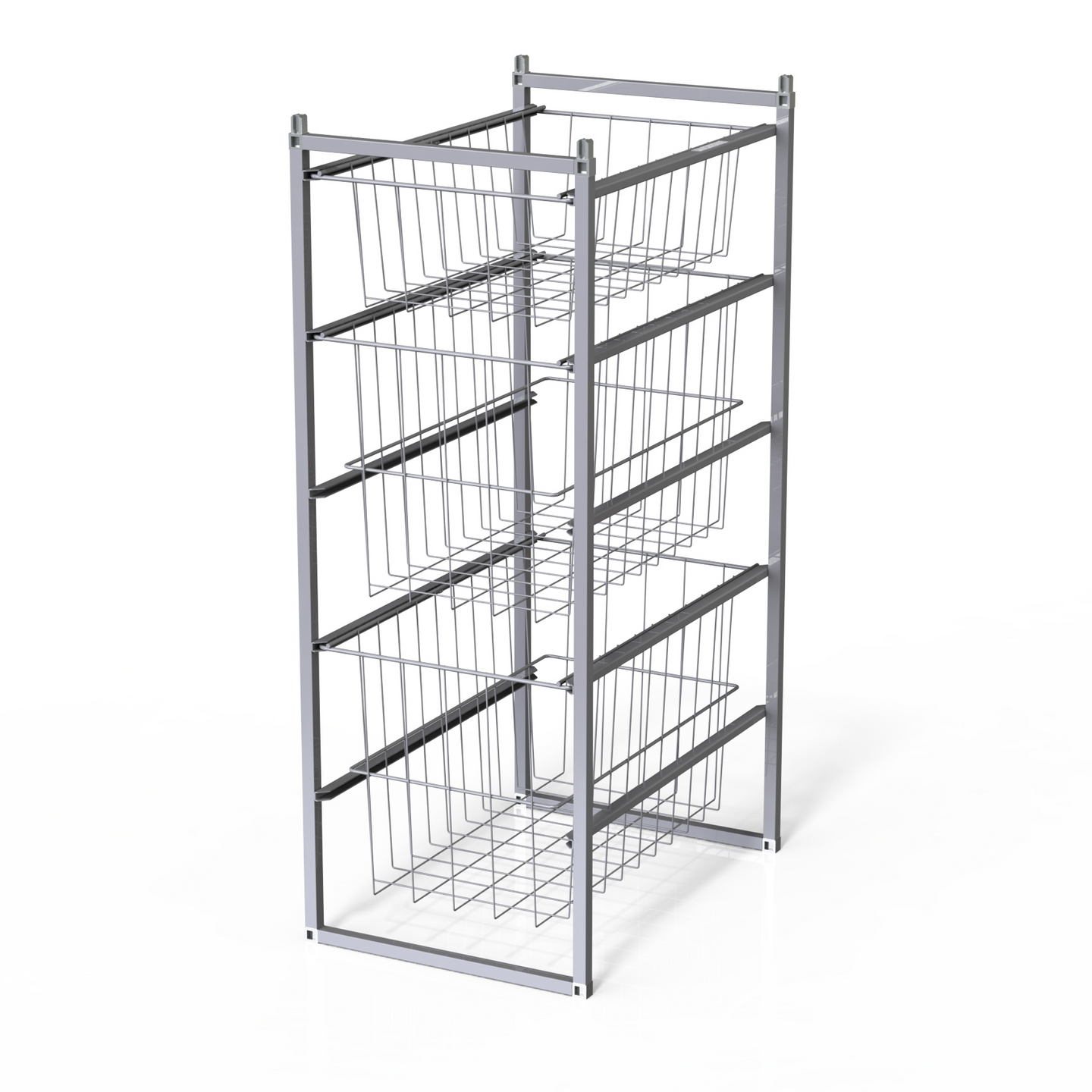 Koripaketti LM 355/3 350x500x915mm 3 koria hopea