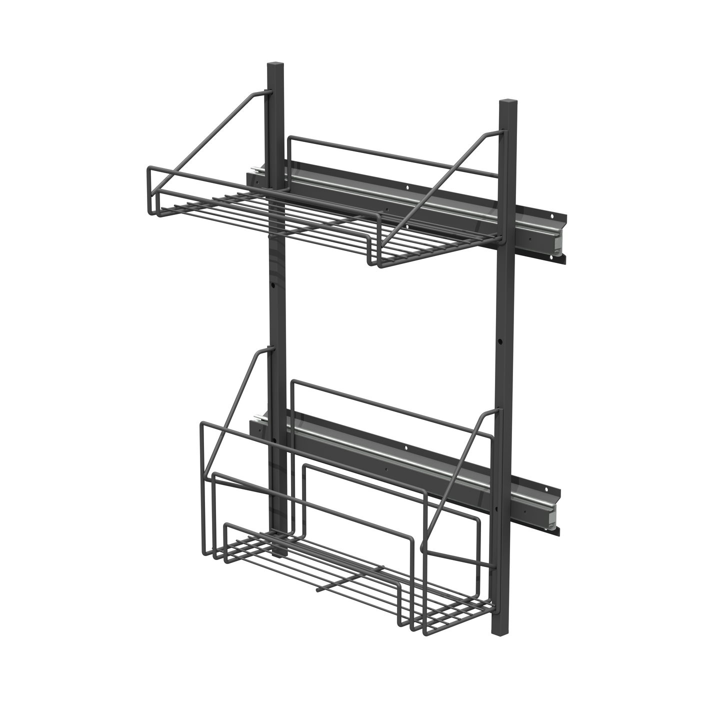 Tarvikevaunu LM 695 Viivi antrasiitti 250x500x630mm
