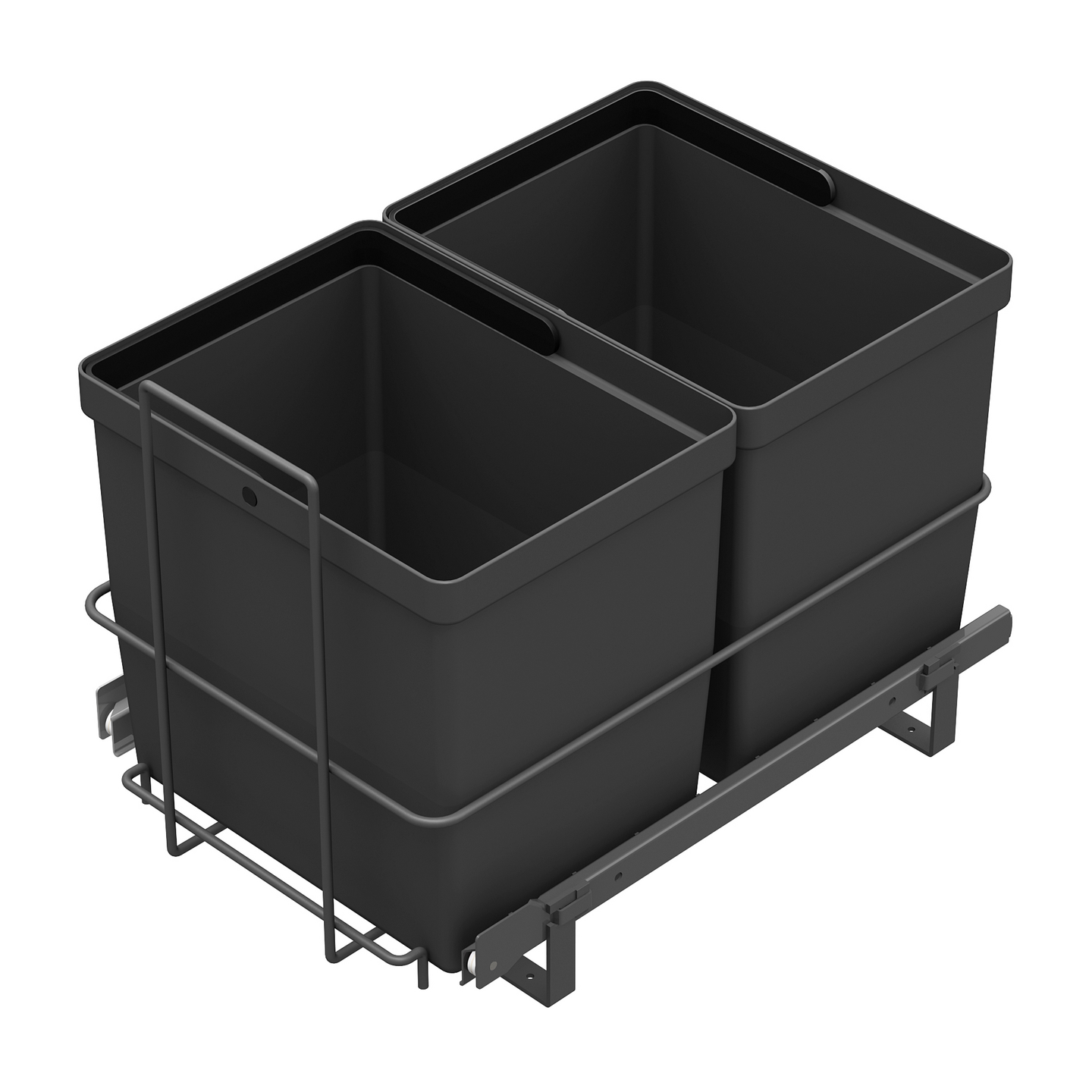 Jätevaunu + 2 sankoa LM 79/R antrasiitti 332x480x360mm