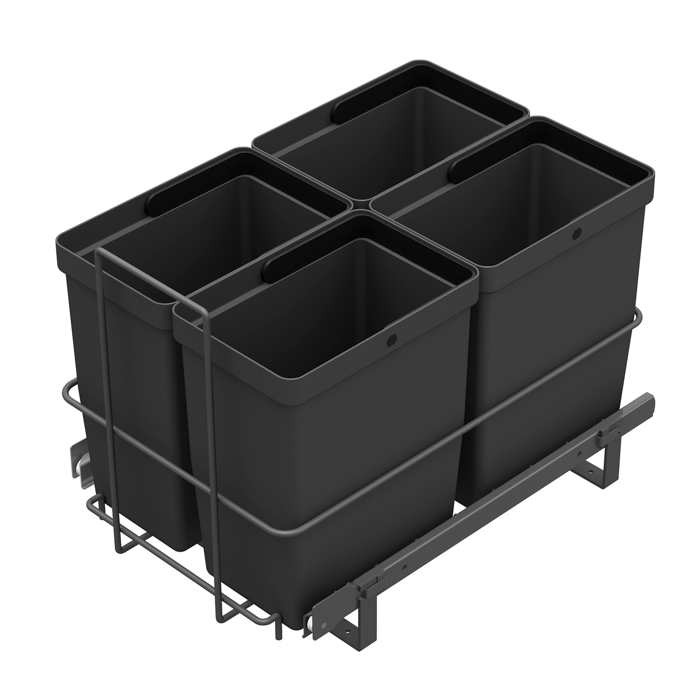 Jätevaunu + 4 sankoa LM 79/R antrasiitti 332x480x360mm