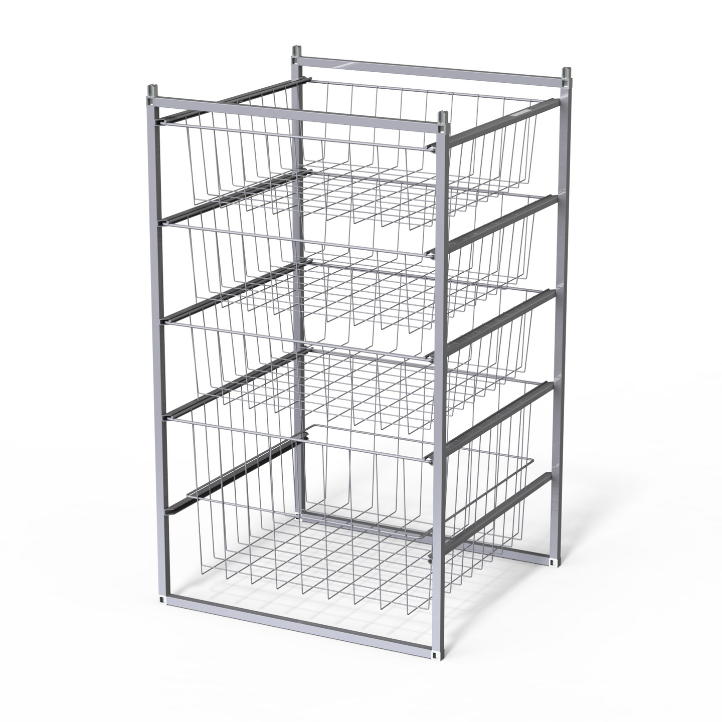 Koripaketti LM 357/4 550x500x915mm 4 koria hopea