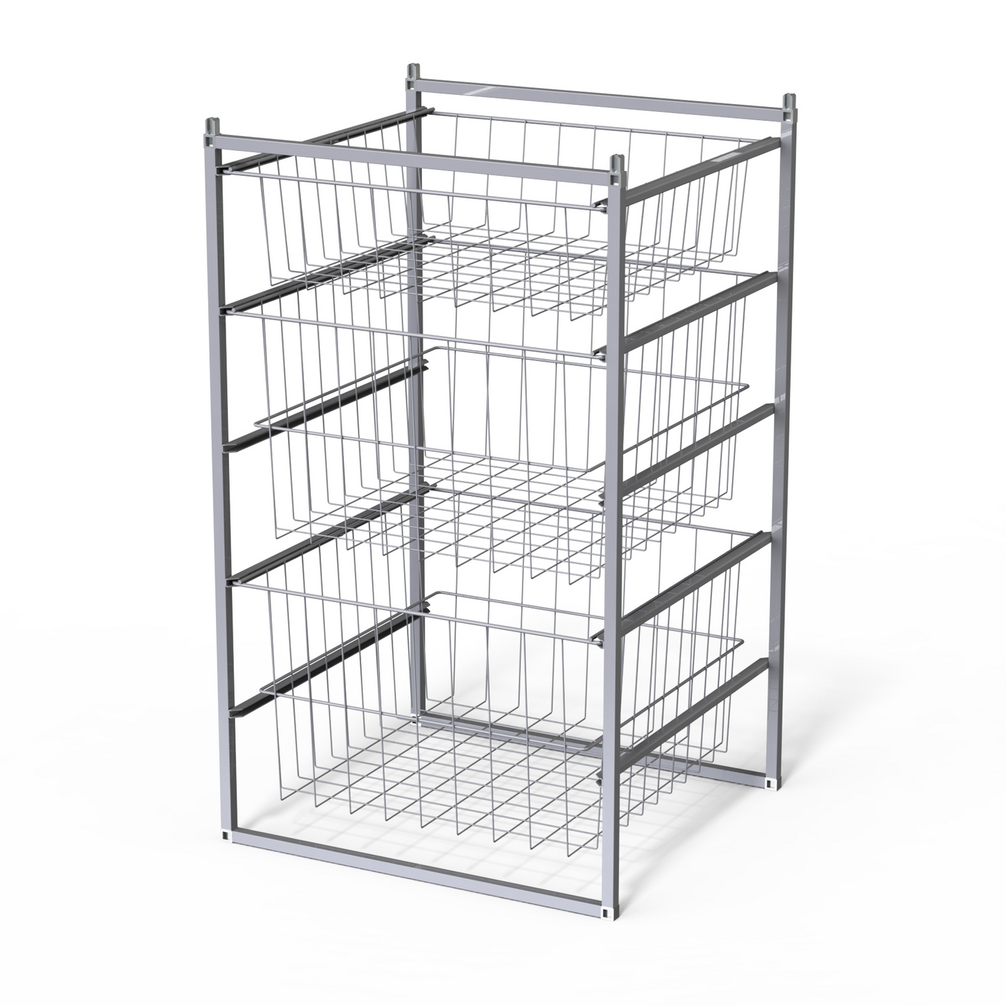 Koripaketti LM 357/3 550x500x915mm 3 koria hopea