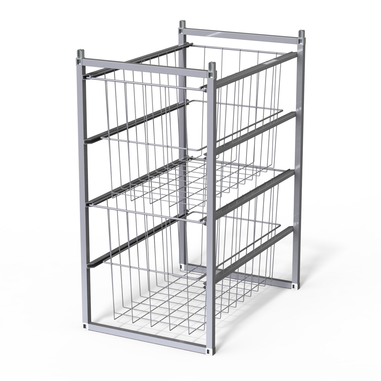 Koripaketti LM 350/2 350x500x675mm 2 koria hopea