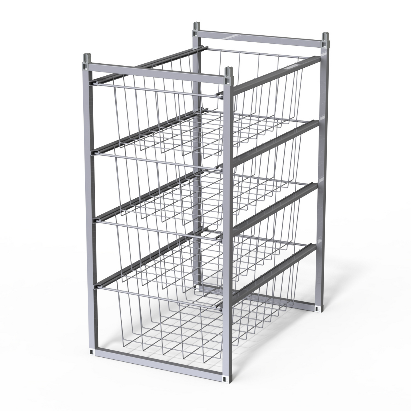 Koripaketti LM 350/4 350x500x675mm 4 koria hopea