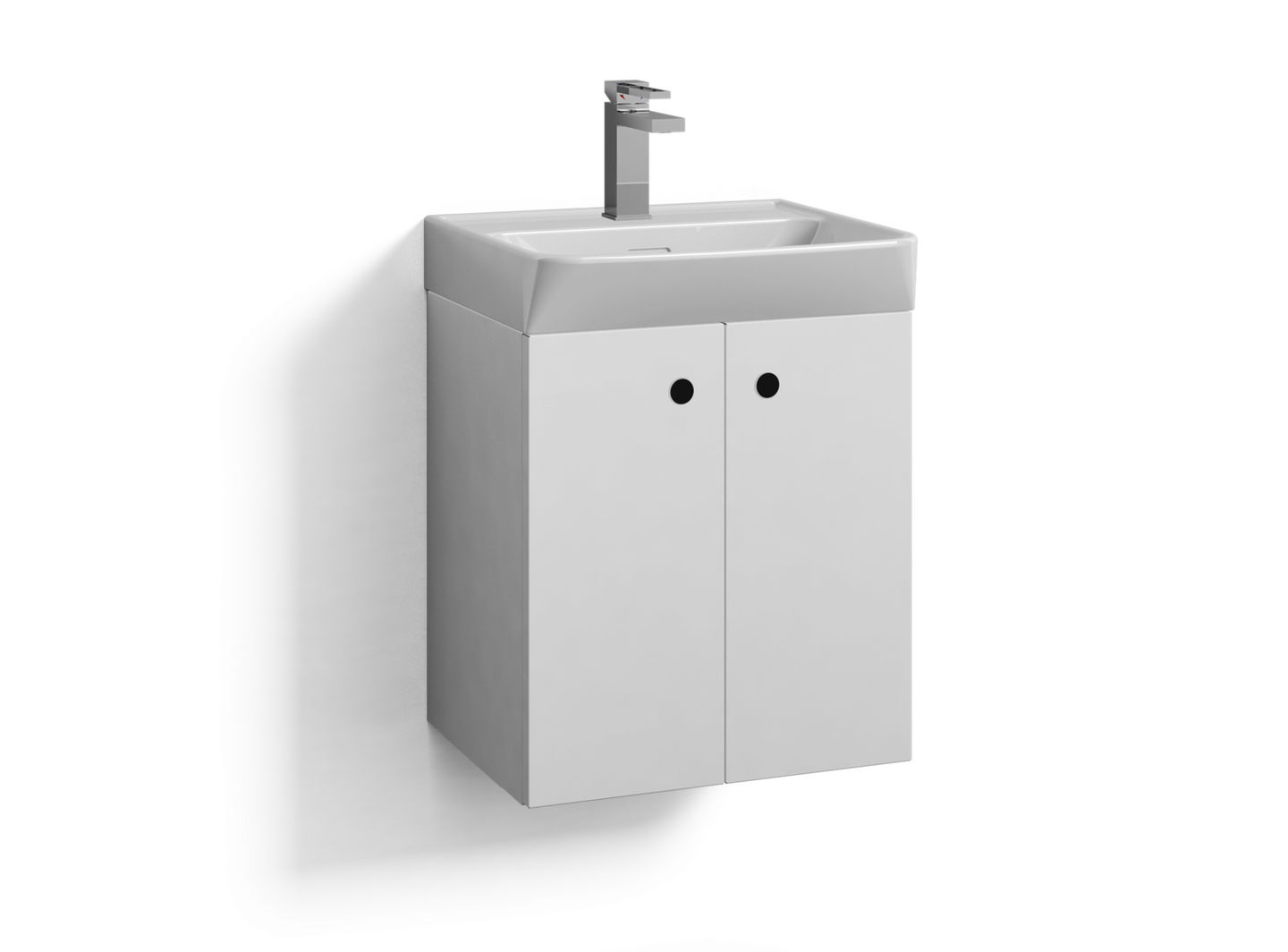 Allaskaappi Svedbergs Intro valkoinen 2 ovea metallia