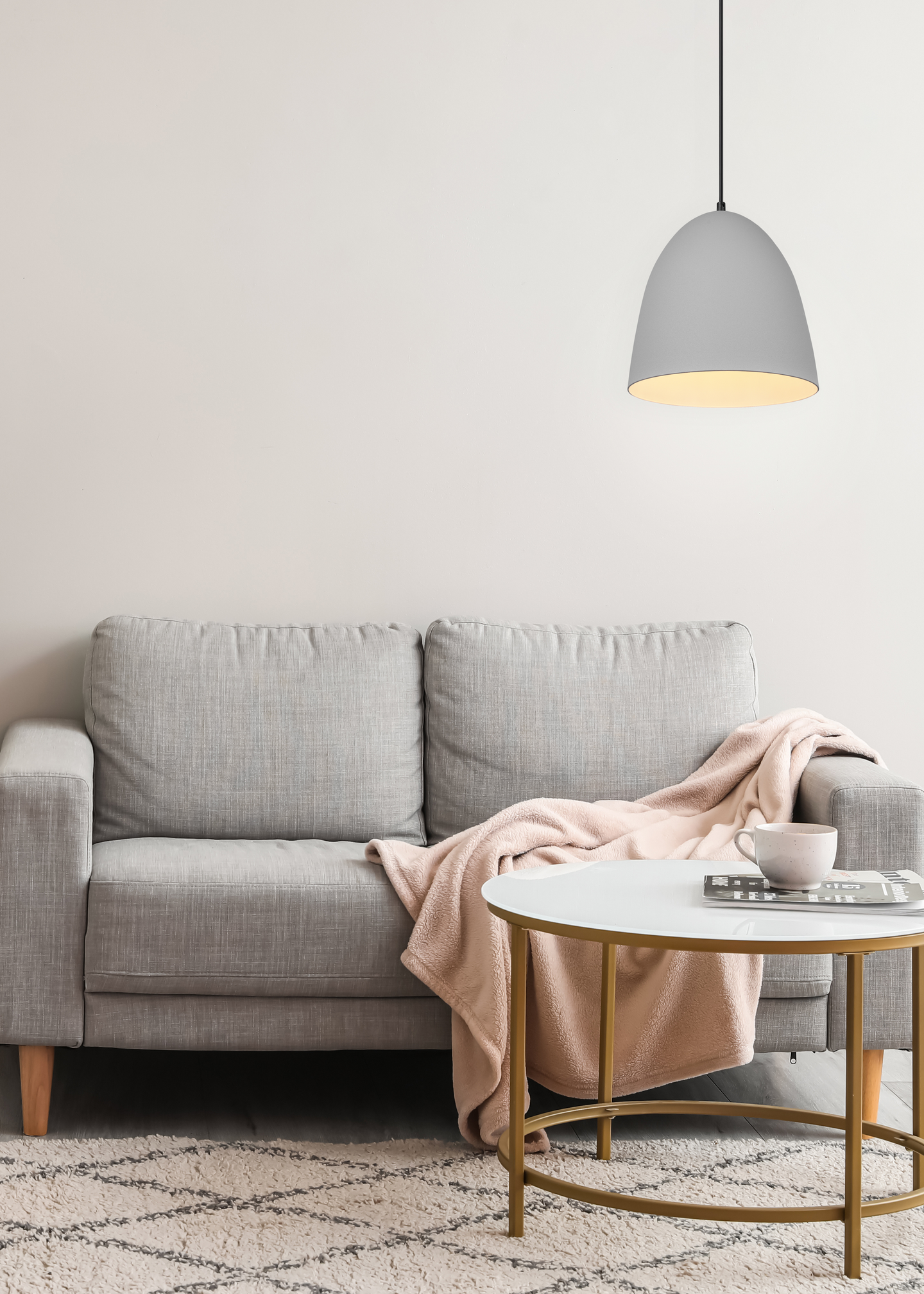 Riippuvalaisin TRIO Tilda E27 25cm harmaa