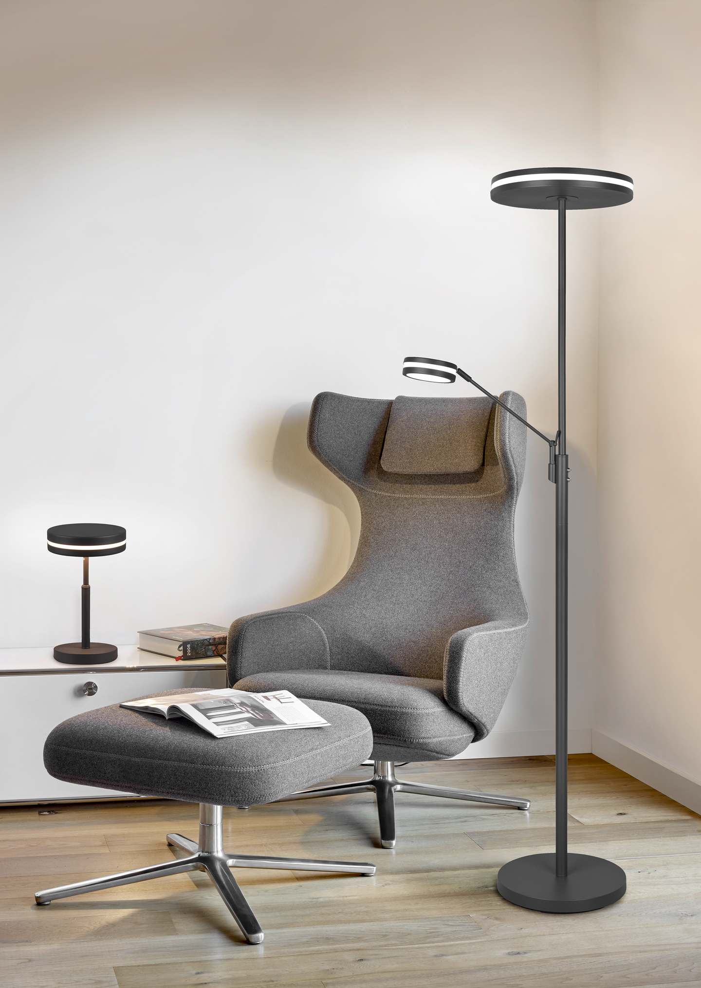 Pöytävalaisin TRIO Franklin led 700lm antrasiitti