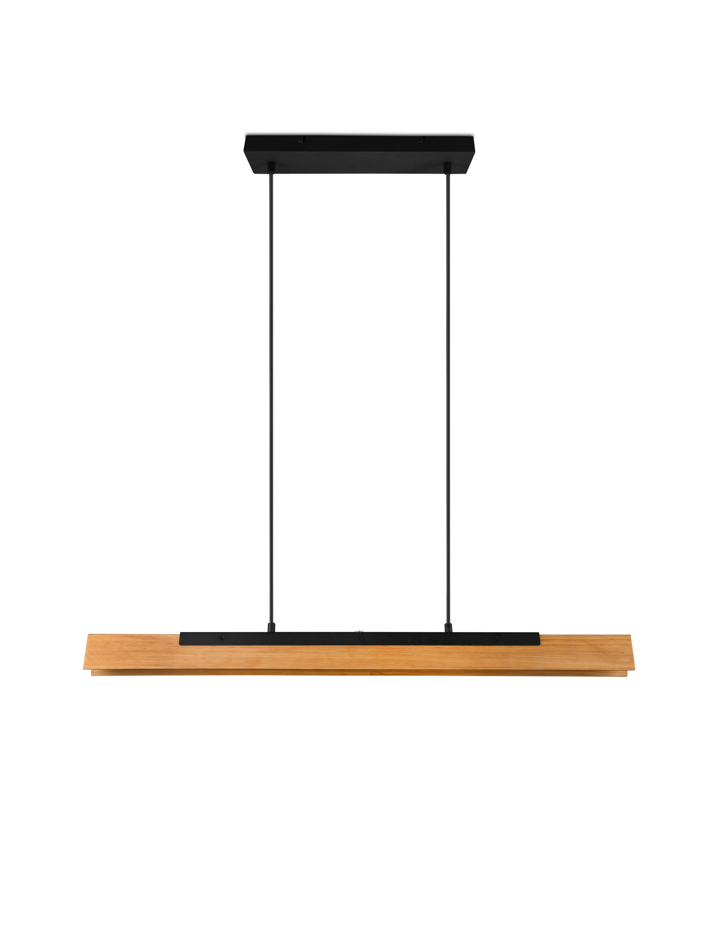 Riippuvalaisin TRIO Kerala led 3000lm mattamusta/puu