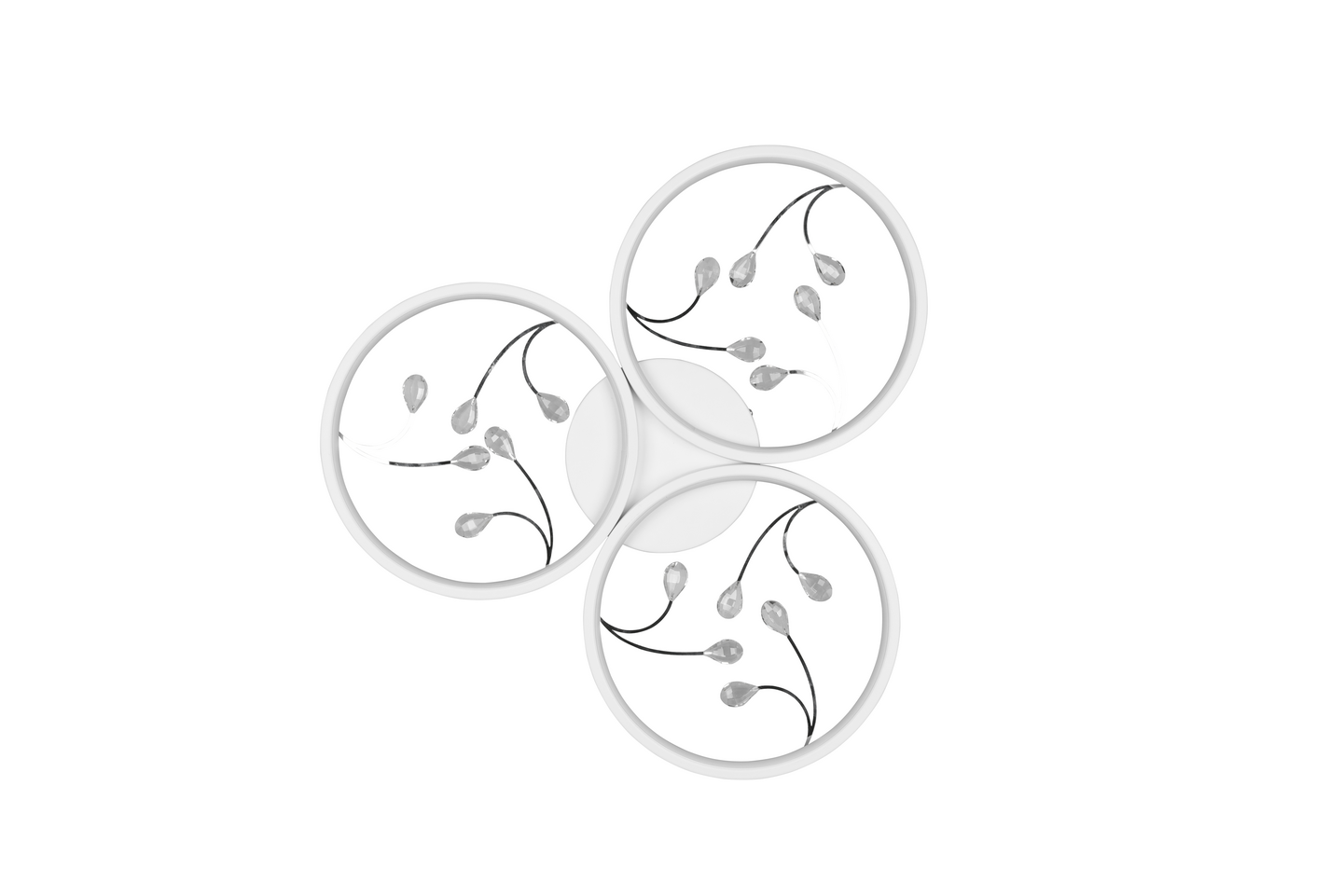 Kattovalaisin TRIO Groovy led 3800lm 4000K 3-osainen mattavalkoinen/kromi