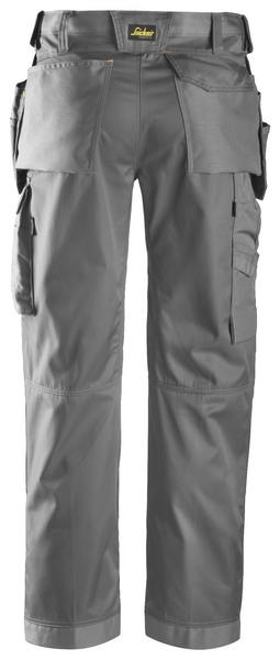 Työhousut Snickers 3212-1818 DuraTwill riipputaskut harmaa