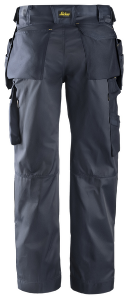 Työhousut Snickers 3212-9595 DuraTwill riipputaskuilla Navy