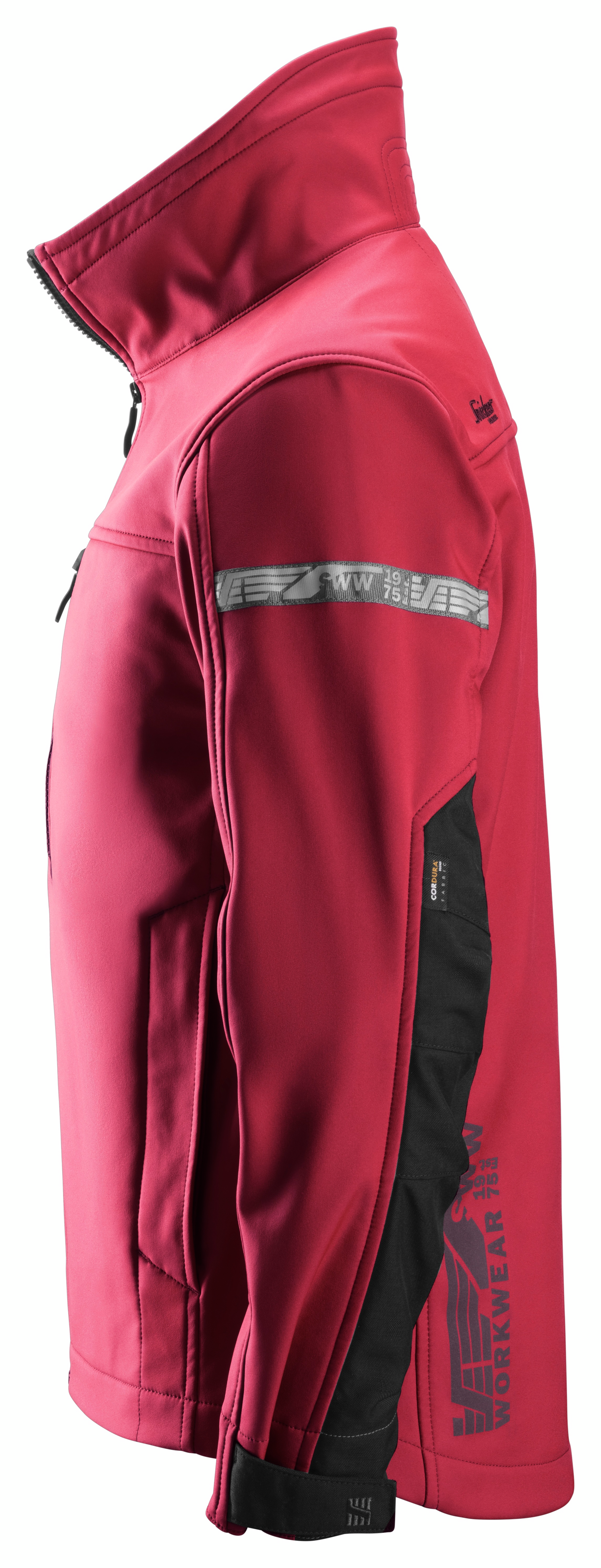 Softshell-takki Snickers AllroundWork 1200-1604 chilinpunainen-musta