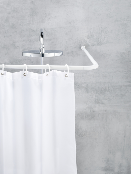 Kulmasuihkuverhotanko Wenko valkoinen muunneltava