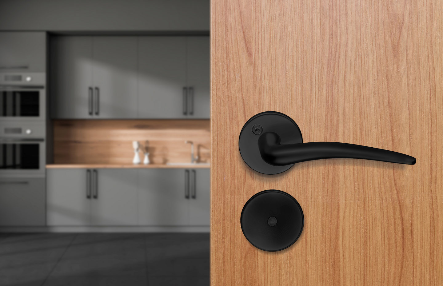 Sisäovenpainike Beslagsboden Spar B284BNS mattamusta