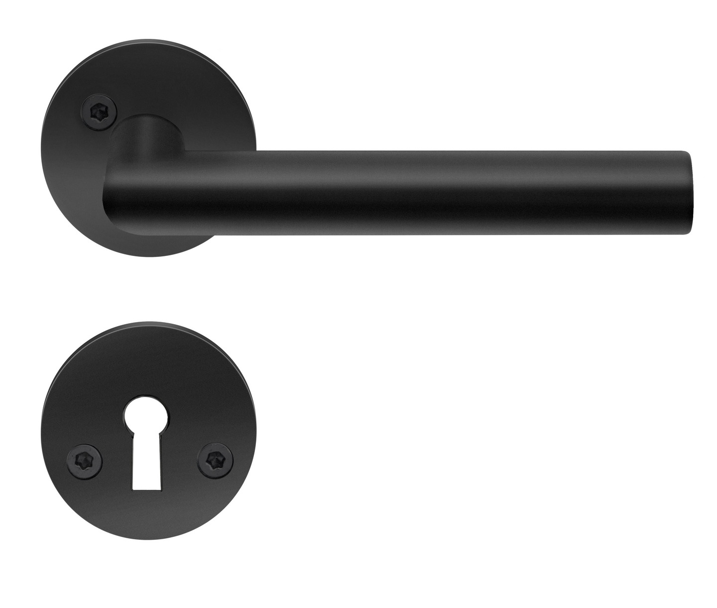 Sisäovenpainike Beslagsboden Spar B236BNS mattamusta ruostumaton teräs